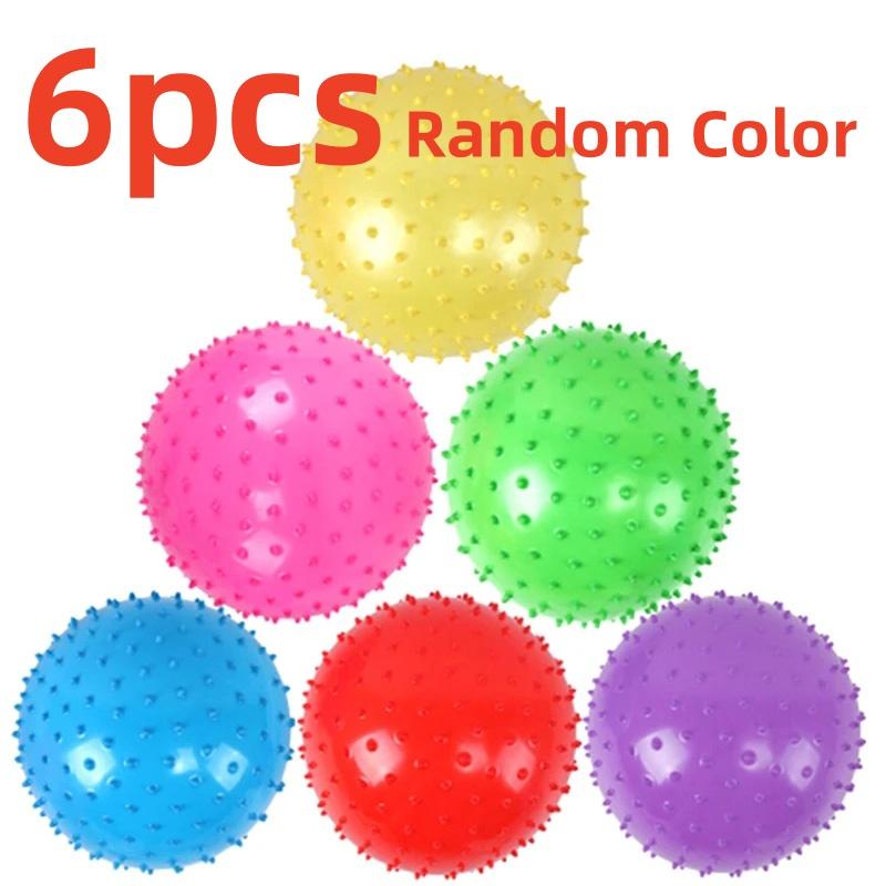 

3/6Pcs 16CM Fun Games Kids Inflatable Ball Rubber Toy Baby Cartoon Thorn Large Balloon Developmental Children Massage Toys Balls