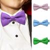 Children BowTie Solid Color Simple Buckle Closure Necktie For Holiday Special Event School Uniform All Matching Necktie
