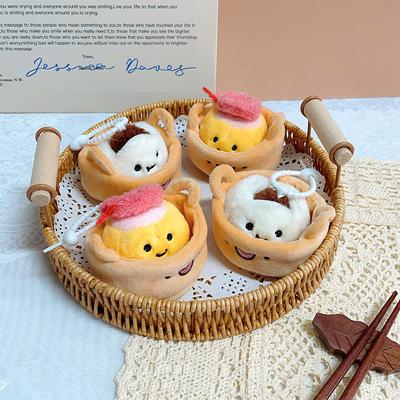Cute Simulated Char Siu Bun Doll Fresh Shrimp Sauna Doll Bag Food Play Pendant Claw Machine Toy Small Gift
