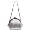 PU Leder Mode Clip Tasche für Frauen Neue Gewebte Kette Tasche Retro Textur Schulter Umhängetasche frauen Tasche Pendeln handtasche