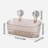 No-Drill Suction Cup Storage Rack Transparent Shower Storage Holder Wall-Mounted Shelf Rack  Home