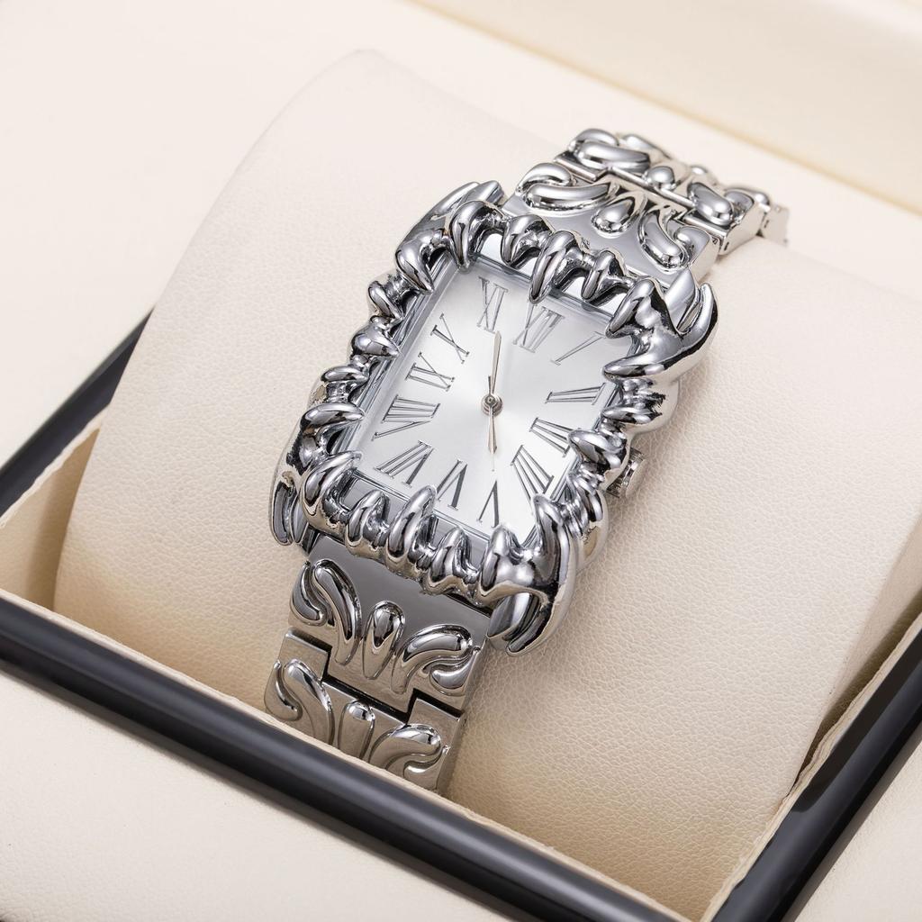 Wind Special-Shaped Square Claws Watch Men'S Millennium Retro Personalized Relief Pointed Claws Men'S Watch