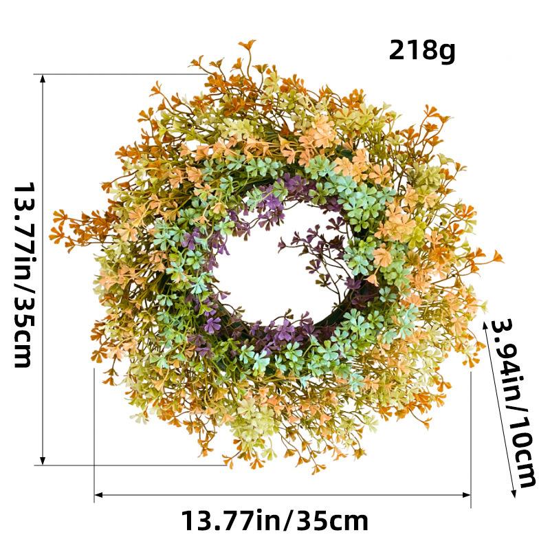 

Весенний пластиковый цветочный венок для подвешивания на дверь, имитация полевых цветов, домашнее украшение для передней комнаты, гостиной