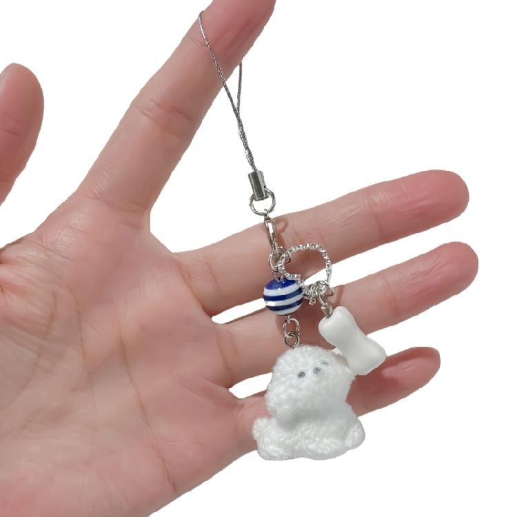 Playful Dog Phone Lanyard Fashionable and Practical Bag Charm Phone Pendant for Adding Character to Your Accessories
