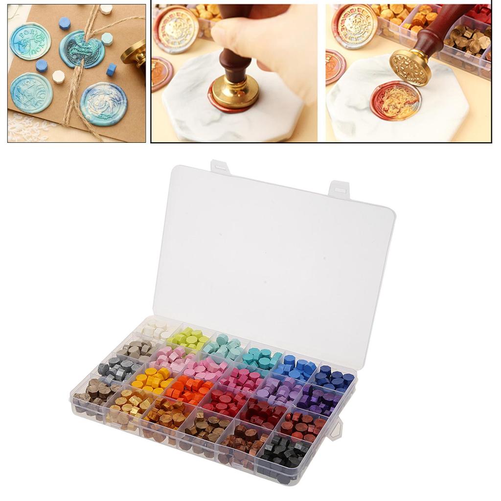 200/600PCS Octagonal Wax Beads Premium Wax Beads Letters Cards Wax Seal Postage