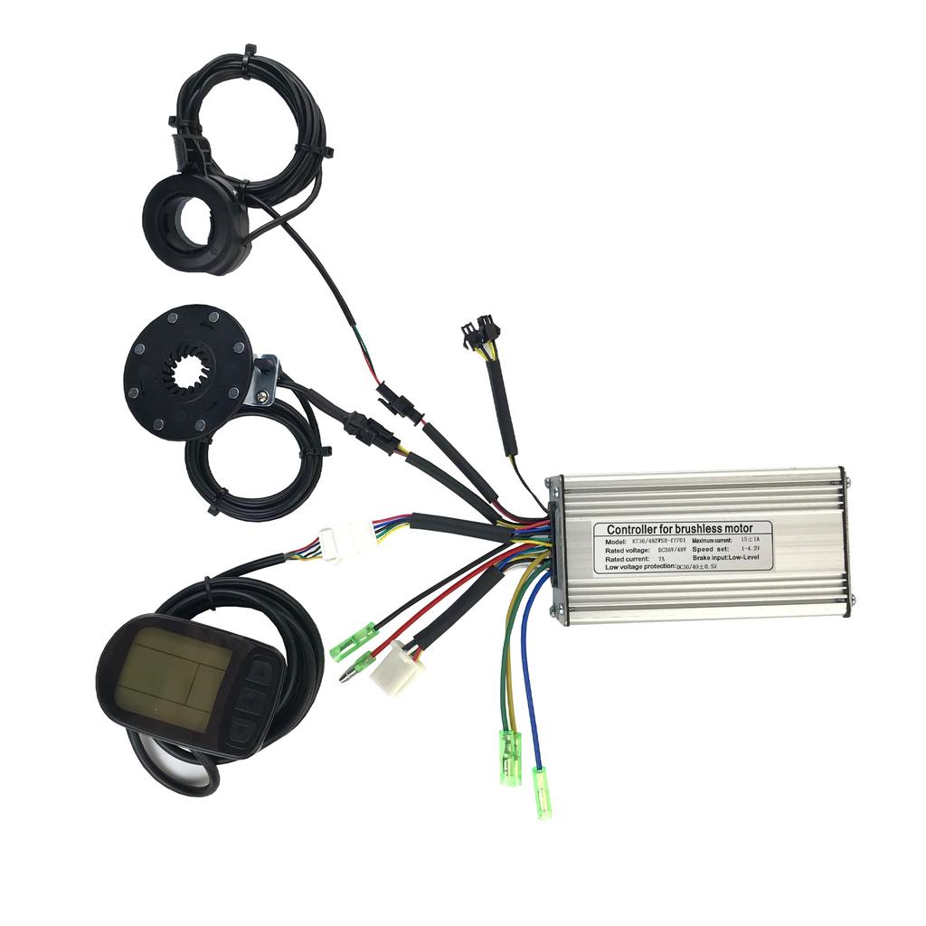 36V 48V 250W Electric Motor Brushless 7A Controller Kit with KTLCD5 Display Panel Sensor Throttle for Electric Bike