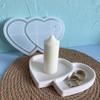 Large Double Connected Love Heart Tray Silicone Mold Jewelry Storage Tray Plaster Mold Valentine's Day Diy Molds