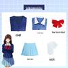 Slam Dunk Akagi Haruko School Uniform Cosplay Set: Women's Pleated Skirt & JK Top