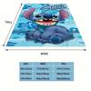 1pc Stitch Printing Blanket - Soft, All-Season Throw for Living Room, Bedroom,Personalized Gift with Adorable Cartoon Design