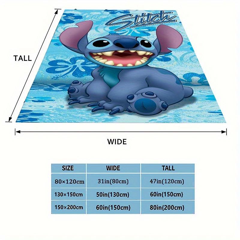 1pc Stitch Printing Blanket - Soft, All-Season Throw for Living Room, Bedroom,Personalized Gift with Adorable Cartoon Design
