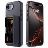 New Flip Slot Card Wallet Stand Phone Case For iPhone17e iphone16e iphone 17E 16E Built-in Mirror Holder Bumper Armor Cover