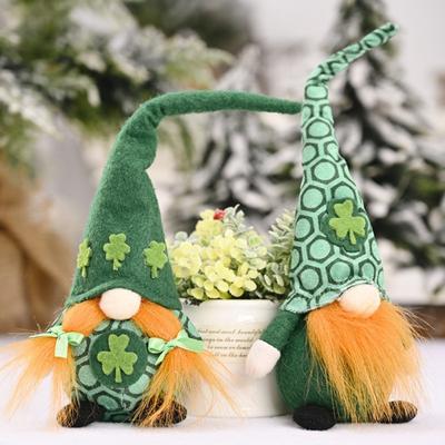 St Patricks Day Gnome Table Ornament Faceless Doll Home Decoration