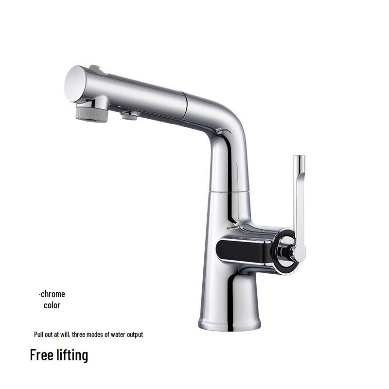 TLXT Single Handle Lift-Rotate Pull-Out Basin Faucet