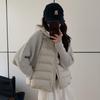 Womens Short Faux Two-Piece Knit Sleeve Patchwork Padded Jacket Winter Slim Fit Casual Coat