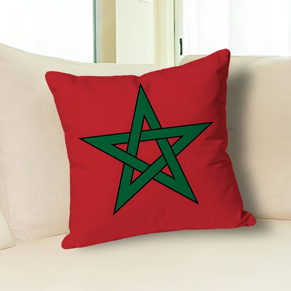 M-Moroccos Flag Map Various Sizes Square Pillow Case For Car Home Bedchamber Decor Custom Valentine gift