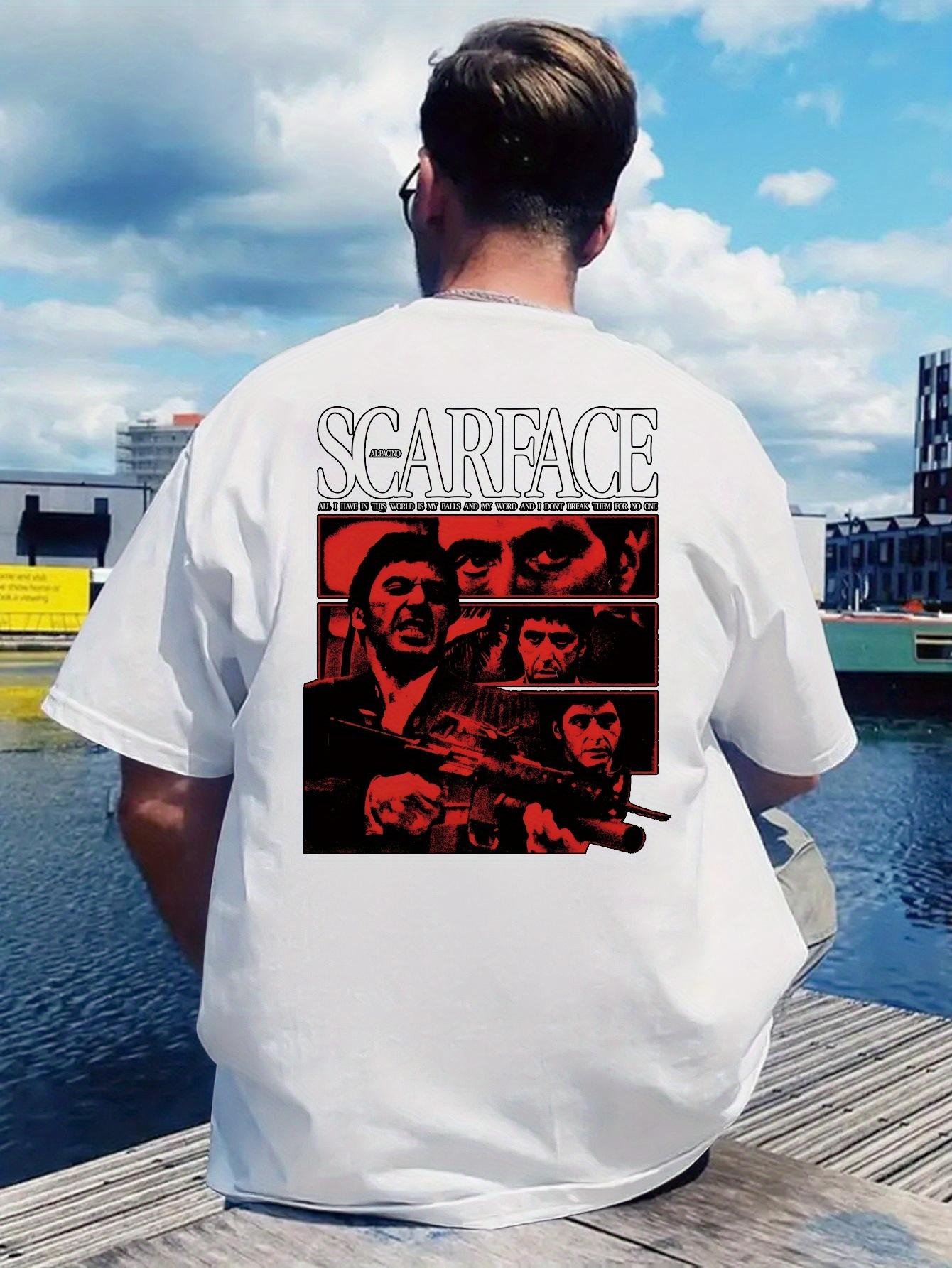 Scarface Movie Back Print T-shirt - Tony Montana Graphic Tee S