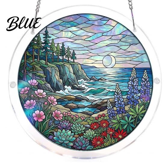 Hanging Window Decoration Acrylic Puzzle Suncatcher Stained Glass Ornaments DIY Jigsaw Sun Handmade Art Catcher Kit for Home Garden Decor