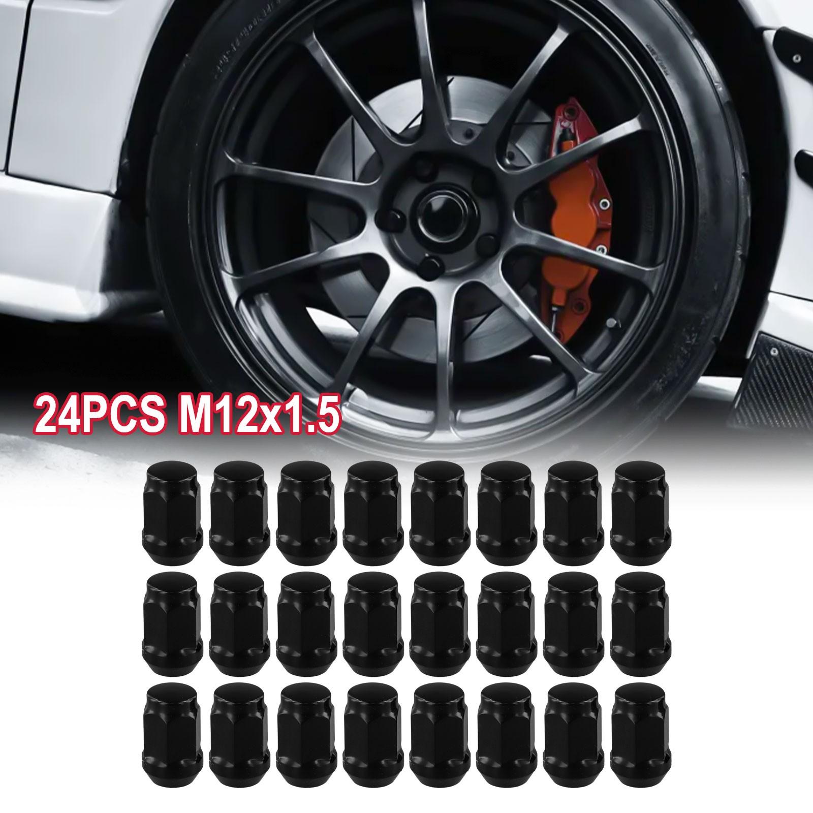 

Wheel Nuts 12x1.5 Black Wheel Nuts 19mm(3/4\ ) 24pcs
