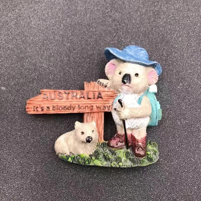 Australia Sydney & Melbourne 3D Landmark Fridge Magnet - Creative Tourist Souvenir