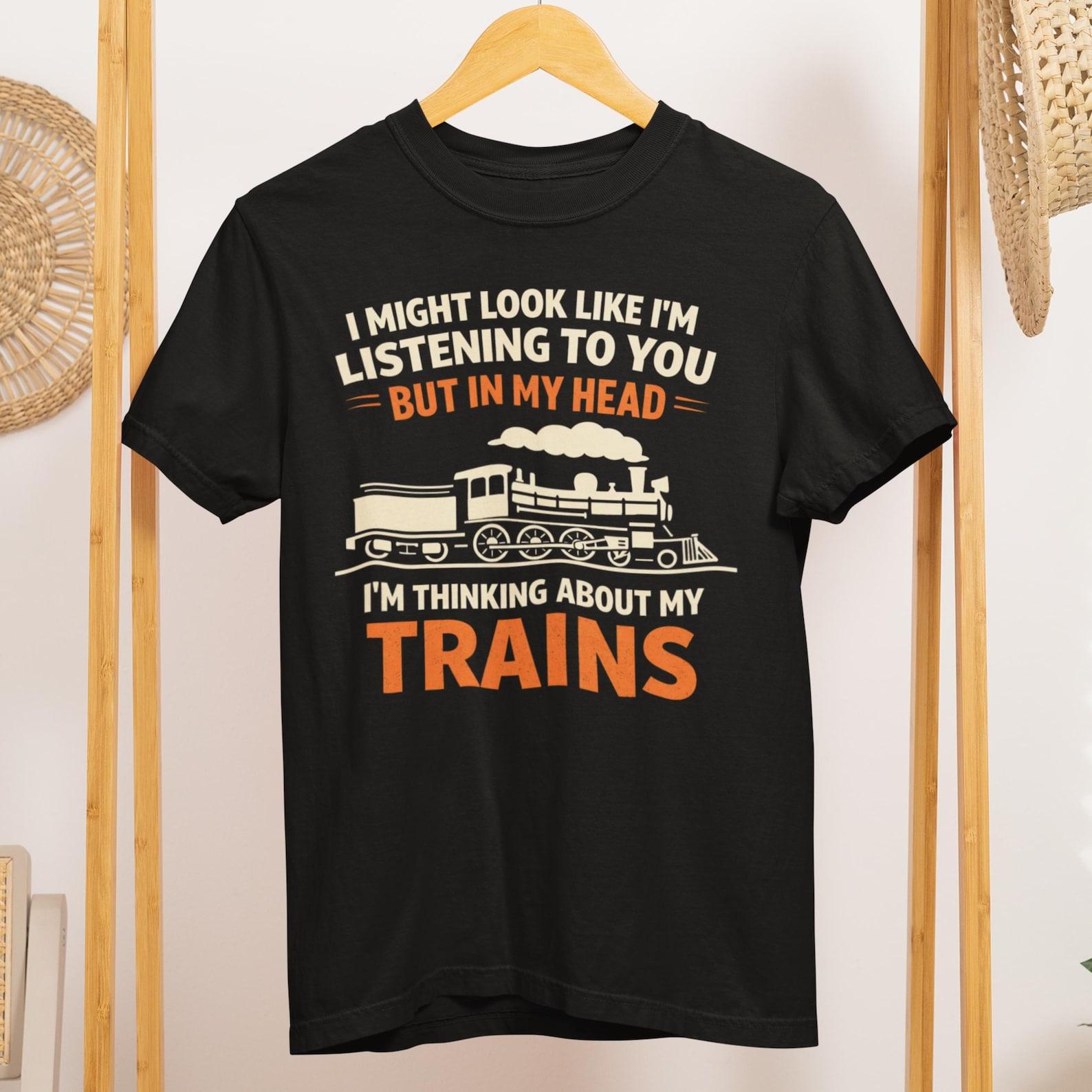 Model Trains T Shirt Funny Train Lover Gift Railroad Hobby Comfort Colors S