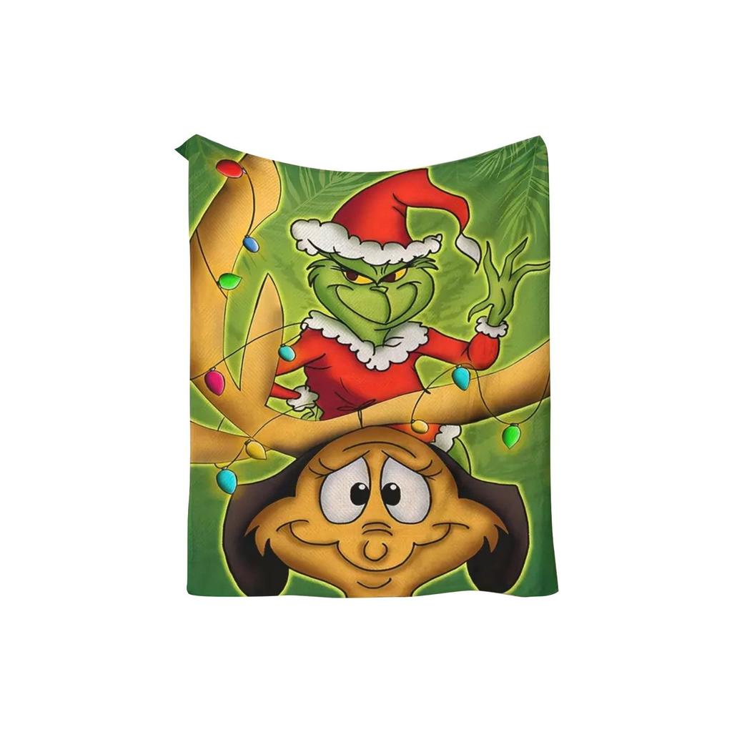 Weihnachtsgrüne Decke Flanelldecke Cartoon-Decke