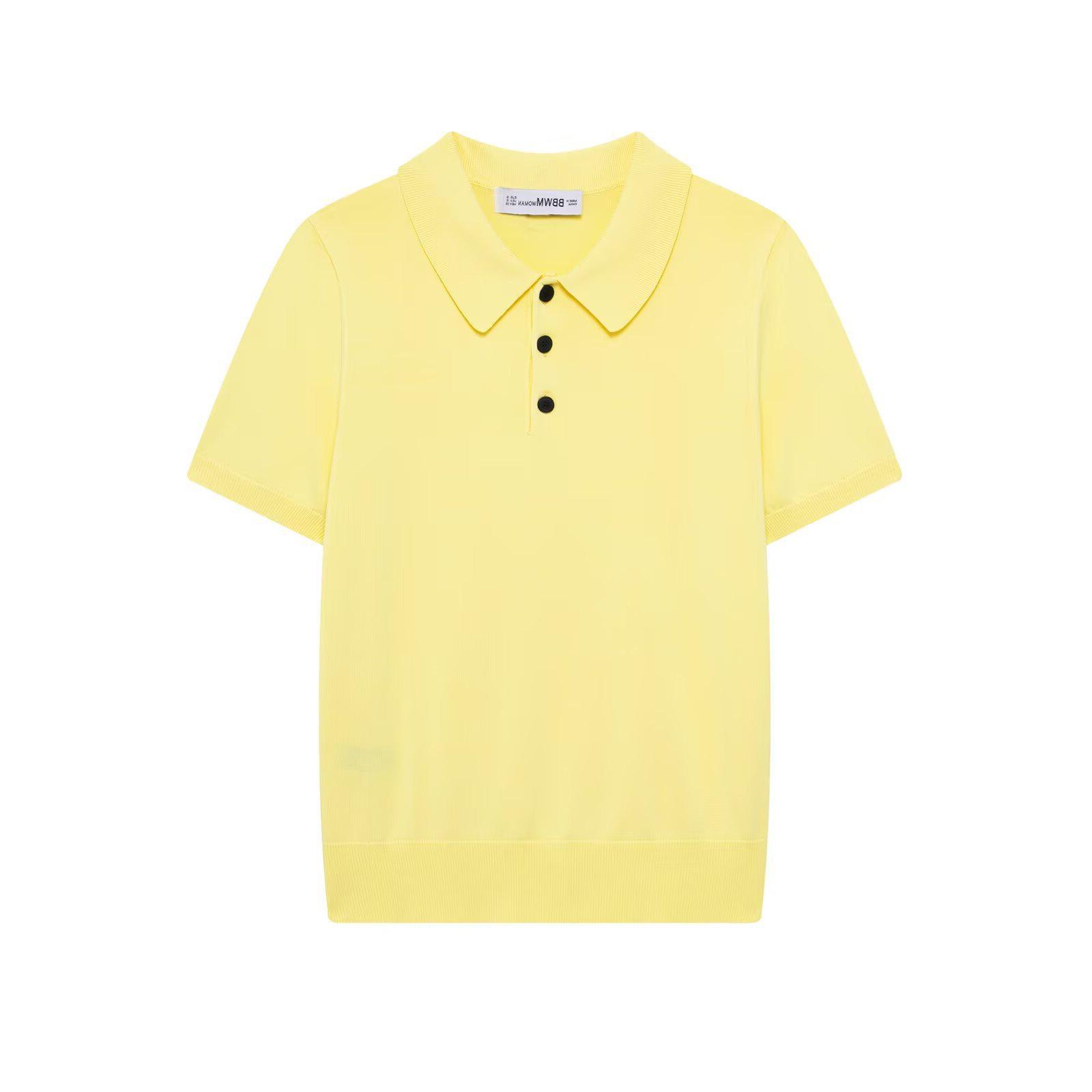 

TAOP&ZA Women s Spring/Summer Short Sleeve Knitted Polo Shirt 2142019 Large