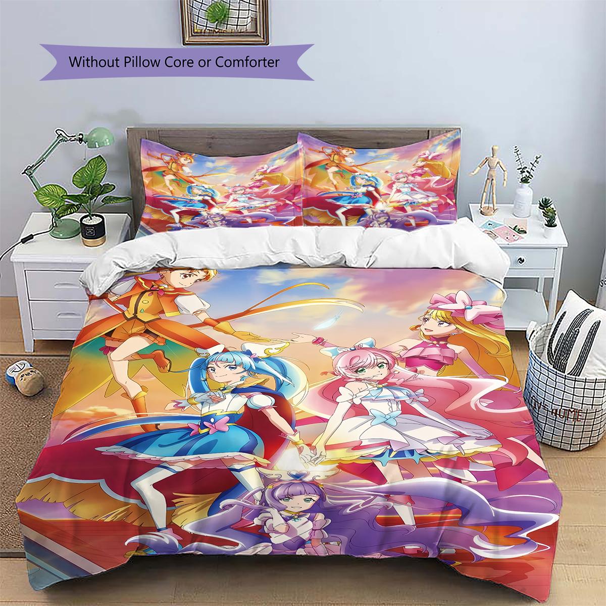 

Pretty Cure All Characters Duvet Cover & Pillowcases, Pretty Cure Fan Bedding, Great Gift.chl 135x200cm