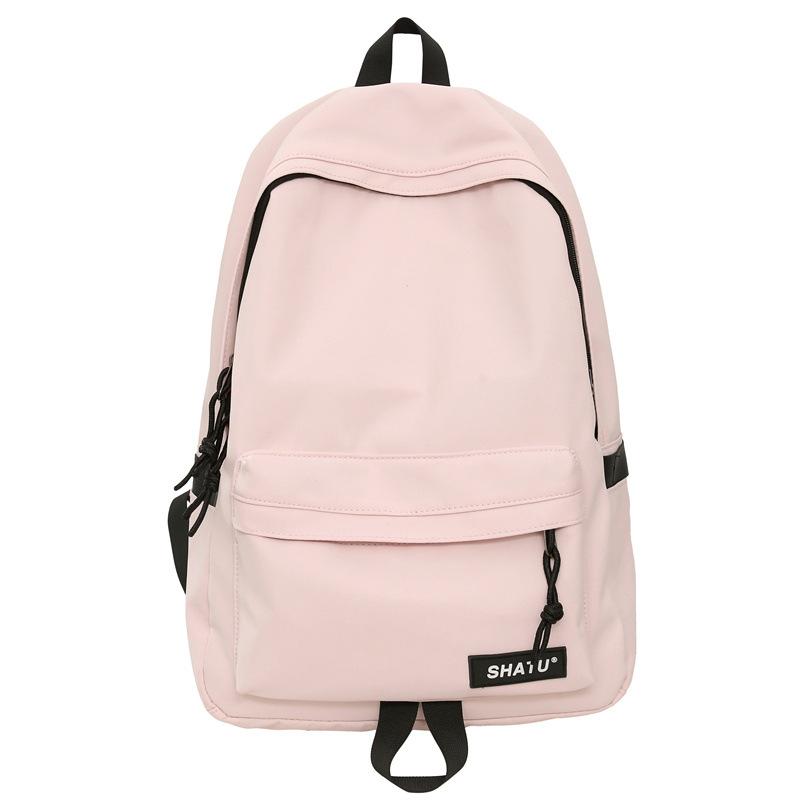 Schoolbag Solid Color Backpack Men's 1011 New Large Capacity Bag Women's Travel Backpack Junior High School High School Student School Bag
