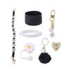7pcs/set Flower Pattern Water Bottle Chain Pendant Set Multiple Color Cup Decoration Set  Girl