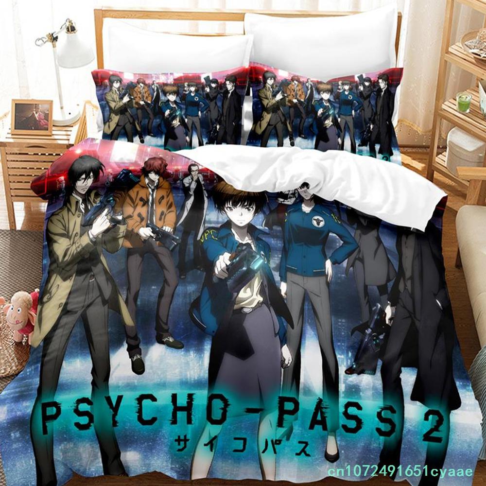 2023 Psycho Pass Bedding Set Single Twin Full Queen King Size Bed Set Adult Kid Bedroom Duvetcover Sets Anime Parure De Lit Bed