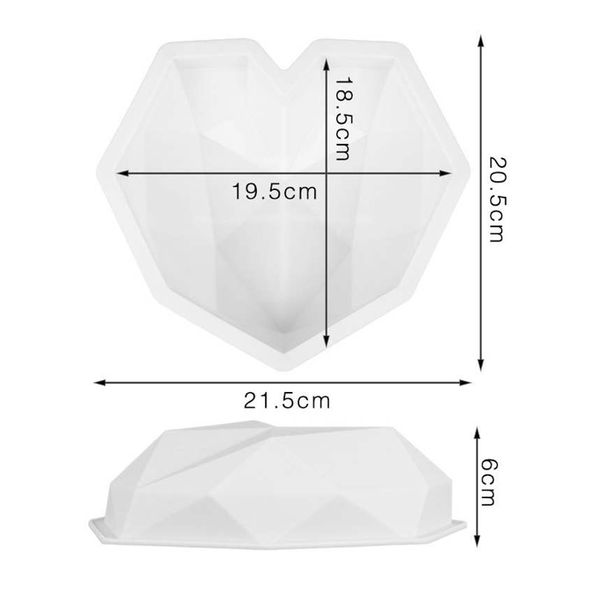 Creative DIY Heart Shaped Silicone Baking Mold