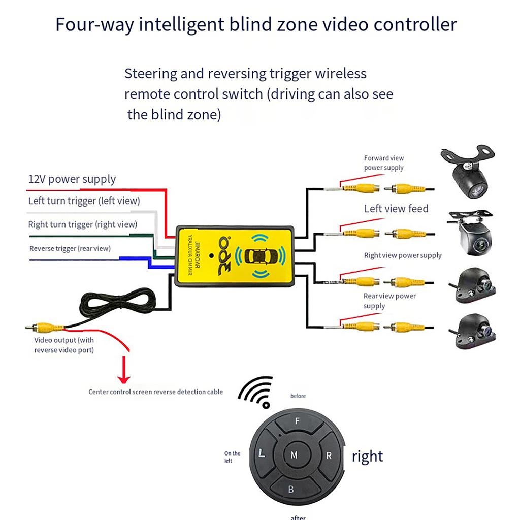 Universal Compatibility Waterproof Car Camera Converter Reversing Adapter With Advanced Night Visibility For New Drivers
