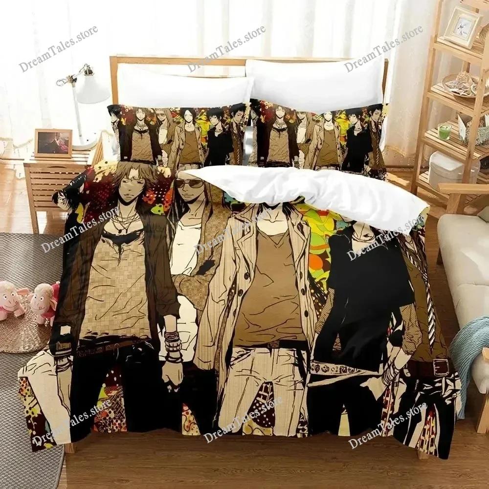 New Anime HITMAN REBORN Bedding Set Duvet Cover Bed Set Quilt Cover Pillowcase Comforter King Queen Size Boys Adult Bedding Set