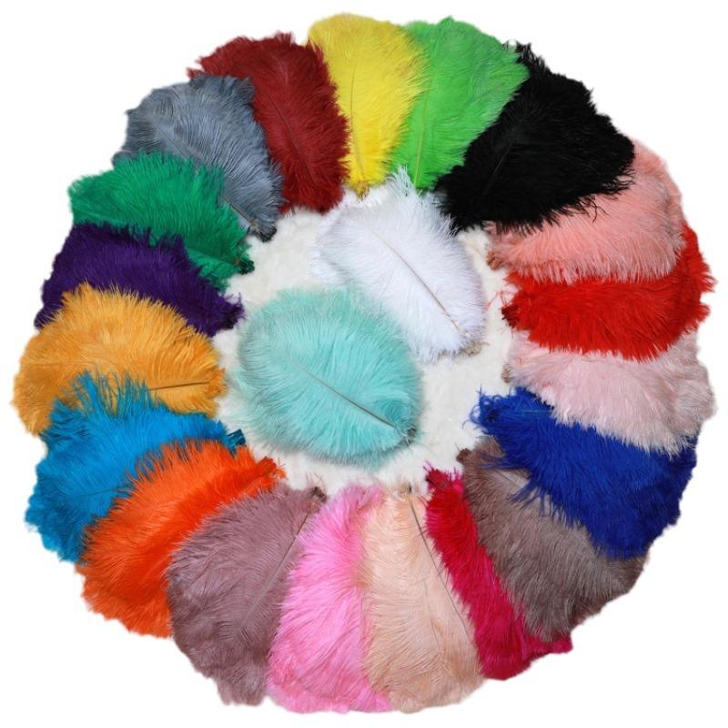 10 STÜCKE 20-25Cm Straußenfeder Bühnenauftritt Feder Handgefertigt DIY Schmuck Dekomaterial Straußenhaar