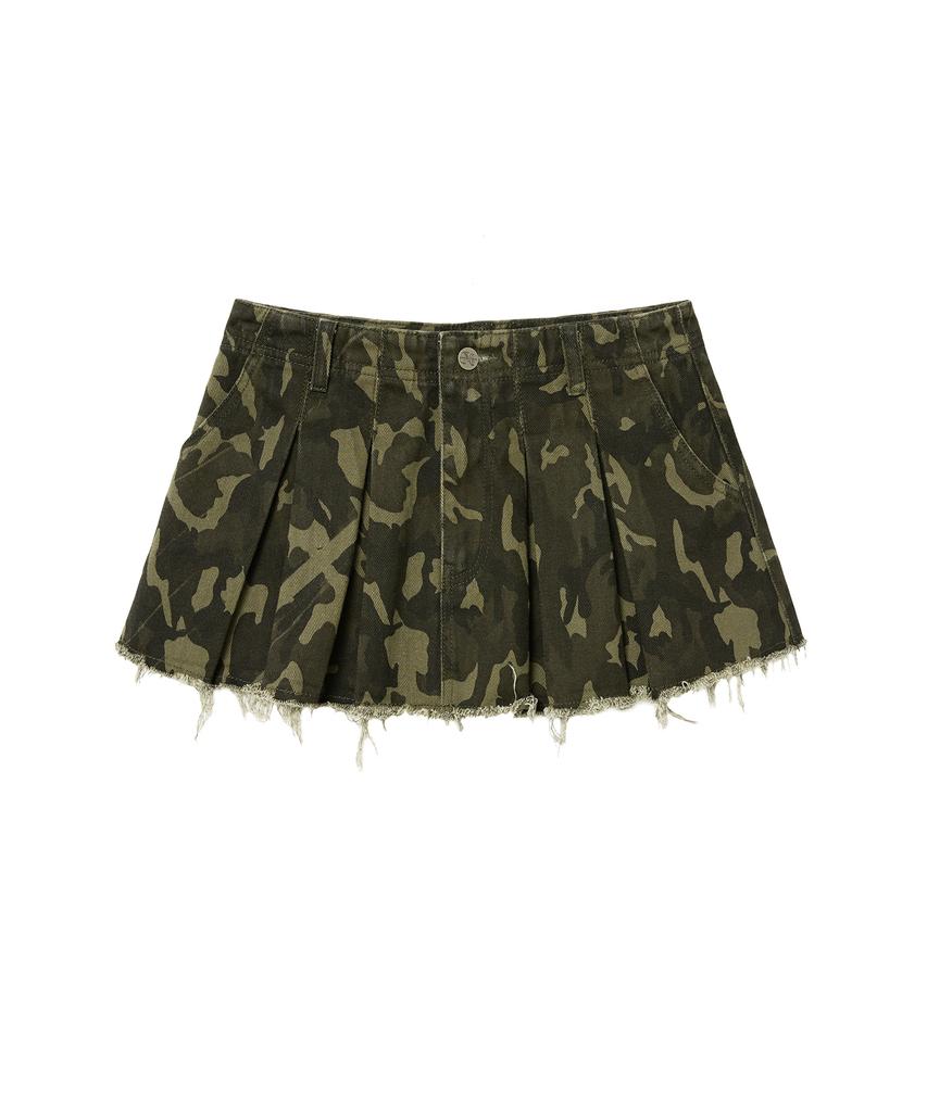 Midnight Move Camo Mini Skirt (Khaki)