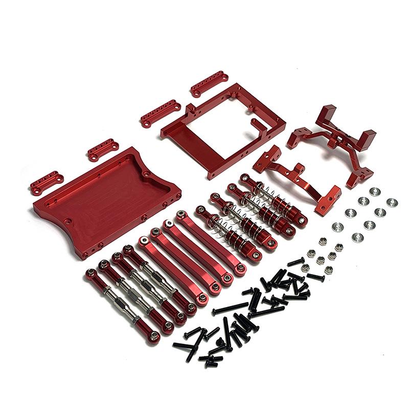 Mangniu MND90 99S RC Car Upgraded Servo, Rear Beam, Shock Absorber, and Tie Rod