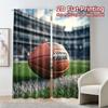 Set Of 2 Contemporary Flat Printing Curtains Without Rod Gamereadyball Popular Versatile Polyester Curtain