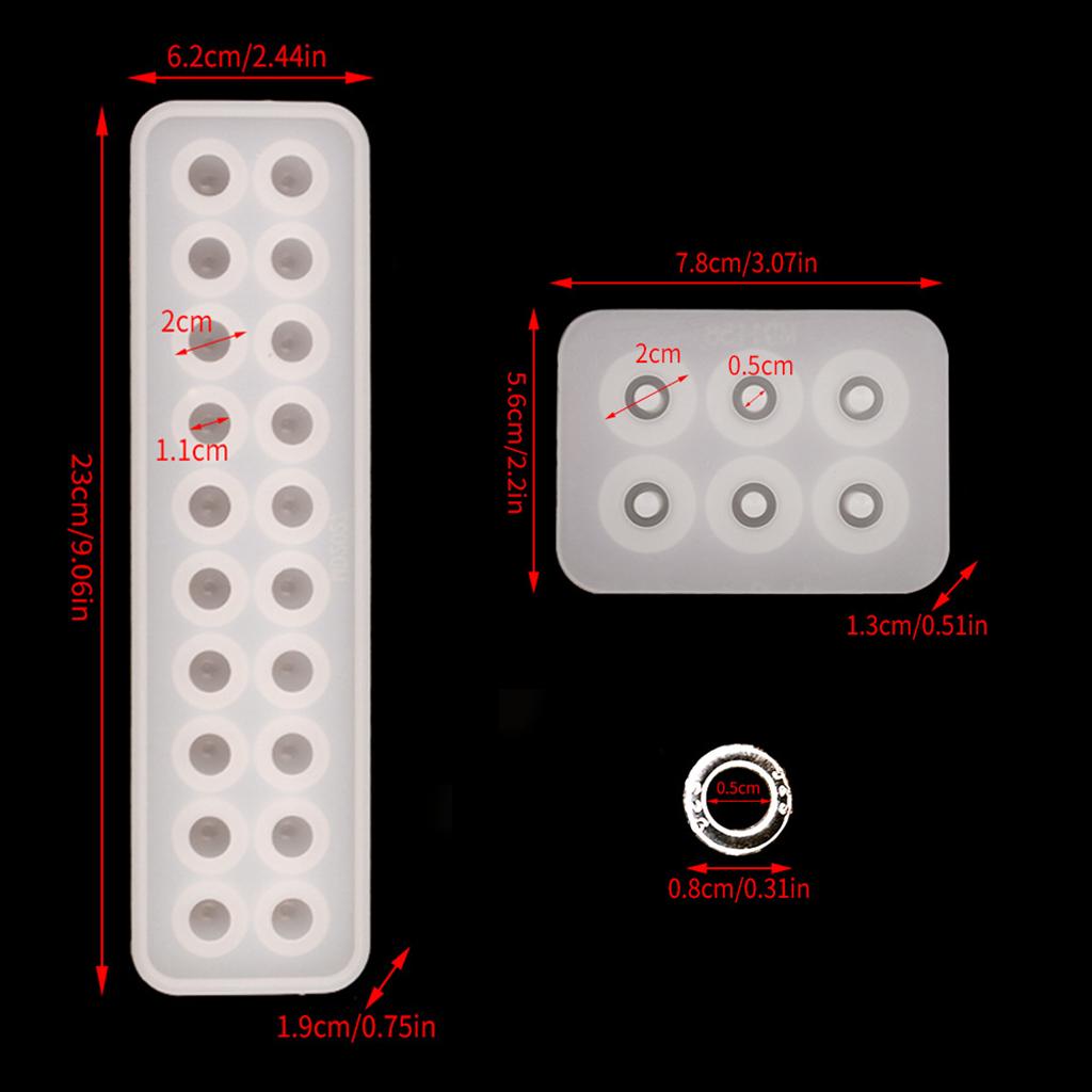 Bead Pendant Mold Bracelet DIY Craft Resin Silicone Casting Mould Jewelry Making