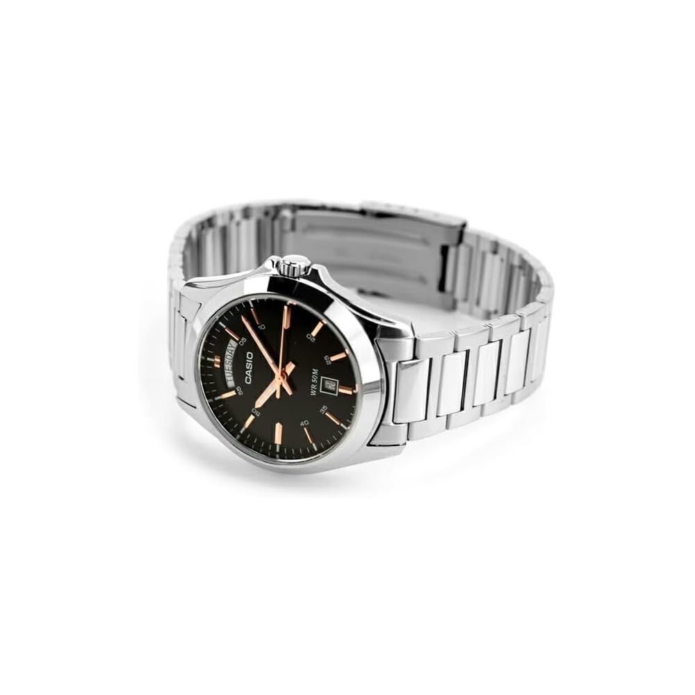 Casio Cheap Casio Standard Quartz Men's Wristwatch MTP-1370D-1A2V Stainless Steel Water Resistant 100m