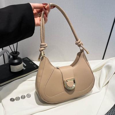 Aesthetic High-grade Texture Temperament Women's Bag High-value Daily Commuting Versatile Solid Color Shoulder Underarm Messenger Bag