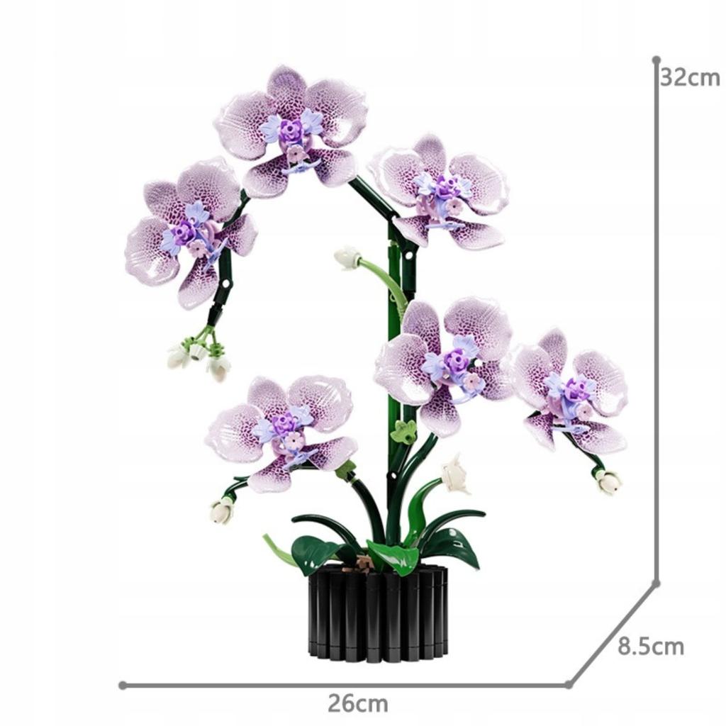 MJI 13115 Blocks - Orchid Flower, 619 Pieces - Decorative Orchid Model
