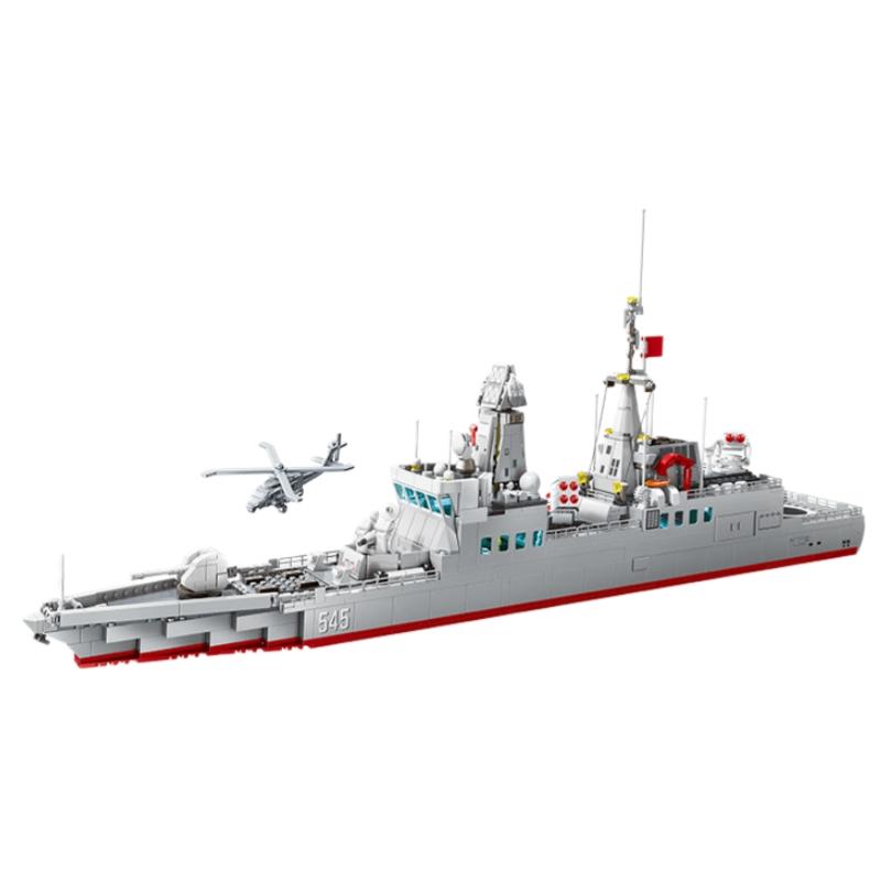 054B Frigate Building Blocks, Military Collection Assembled Model Ornaments, Aircraft Carrier Figures, Boy Toys Gifts