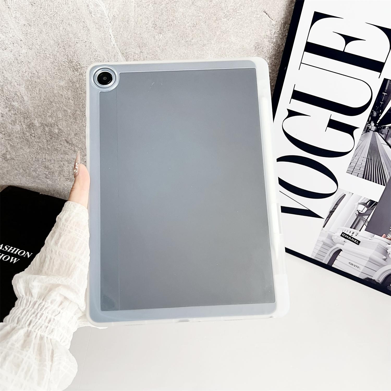 

Прозрачный ТПУ чехол для Samsung Galaxy Tab A9+ с защитой от падений и держателем для стилуса F