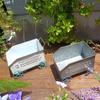 Flower Cart Metal Modern Metal Wagon Planter Plant Stand Flower Planter Pot for Indoor Garden Patio Outdoor Balcony