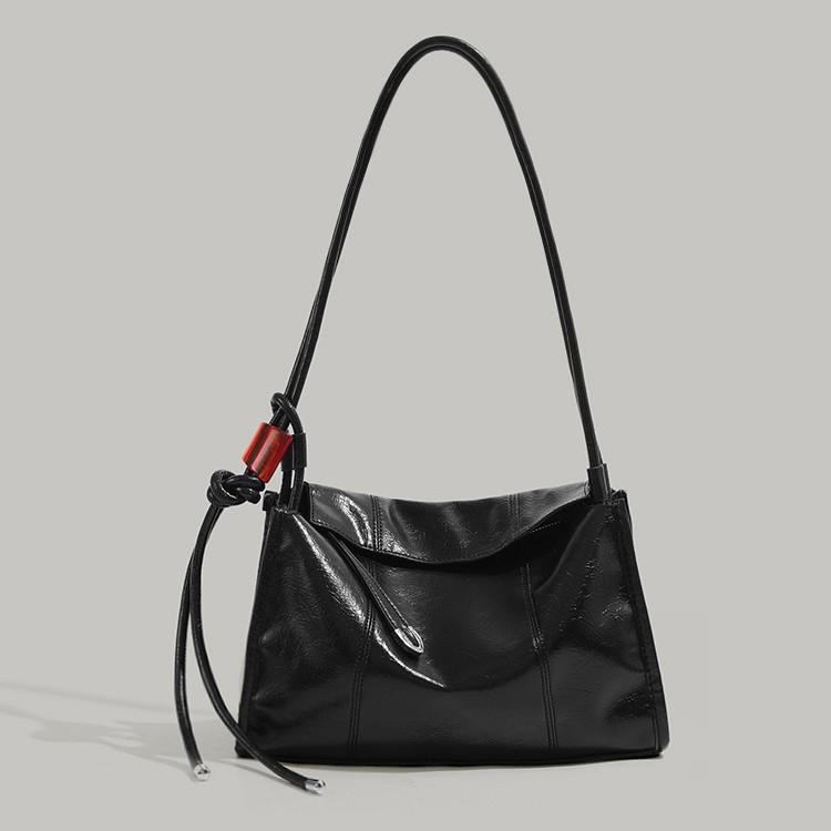 

2025 new autumn and winter medieval shoulder armpit bag pleated high-end commuter tote messenger bag large-capacity women s bag чёрный