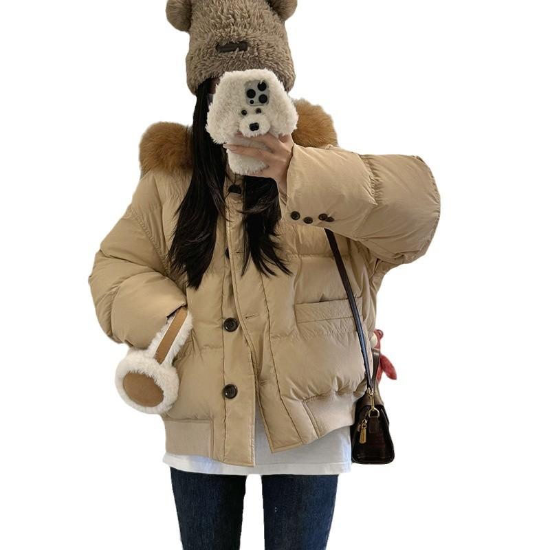 2025 Winter New Student Padded Uniform Women's Korean Loose Thickened Warm Padded Jacket Bread Jacket Jacket