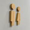 2PCS Wooden Bathroom Sign for Men's and Women's Restroom Doors Suitable for Home and Office, Bathroom Accessories