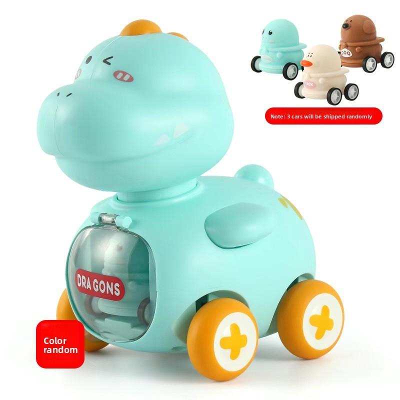 Childrens Dog Duck Dinosaur Inertia Toy Car With Ejector And Sliding Action For Developmental Play