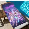 K-Pop Group Cyberpunk Neon Future City Beach Towel, Ultra-fine Microfiber, Oversized Quick Dry Sand Resistant for Beach Swimming