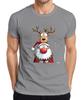 Santa Claus Reindeer Cartoon Funny Christmas Gift Kids Unisexs Tshirt